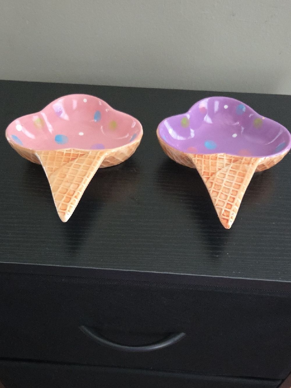 Vintage Ice Cream Cone Ceramic Small Dishes/Trinket Dish